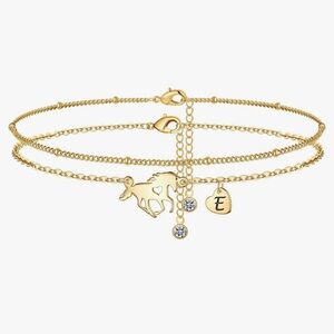 Horse Letter E Anklet